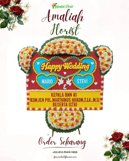 Papan Bunga Pernikahan Waya Krui